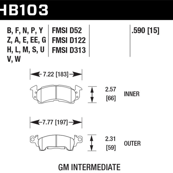 Hawk HP+ Street Brake Pads