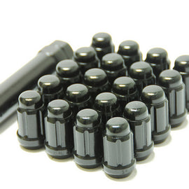 Wheel Mate Muteki Closed End Lug Nuts - Black Chrome 12x1.25