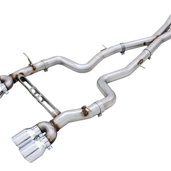 AWE Tuning BMW F8X M3/M4 Track Edition Catback Exhaust - Chrome Silver Tips