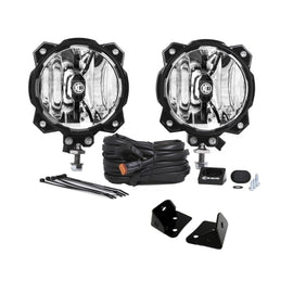 KC HiLiTES 07-18 Jeep JK 6in Pro6 Gravity LED Pillar Mount 2-Light Sys (SAE/ECE - 20W Driving Beam)