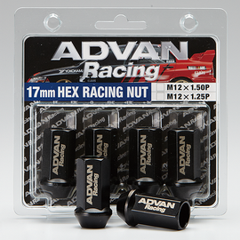 Advan Lug Nut 12X1.25 (Black) - 4 Pack