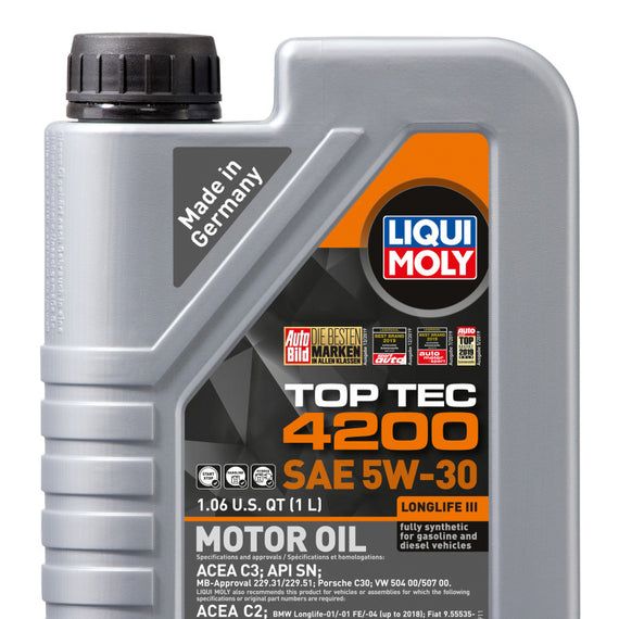 LIQUI MOLY 1L Top Tec 4200 New Generation Motor Oil SAE 5W30