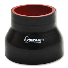 Vibrant 4 Ply Reducer Couper 1.5in ID x 1.375in ID x 3in Long - Black