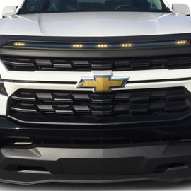 AVS 15-22 Chevy Colorado Aeroskin Low Profile Hood Shield w/ Lights - Black