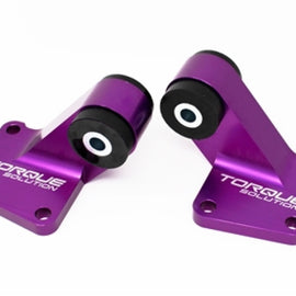 Torque Solution 03-06 Mitsubishi EVO VII-IX Billet Rear Differential Mounts - Purple