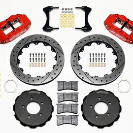 Wilwood Narrow Superlite 6R Front Hat Kit 12.88in Drill Red 2006-Up Civic / CRZ