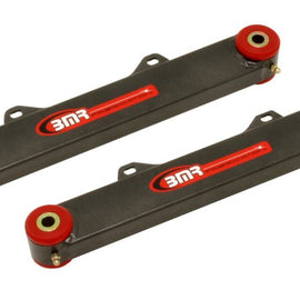 BMR 10-15 5th Gen Camaro Rear Non-Adj. Toe Rods (Polyurethane) - Black Hammertone