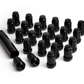 ICON Alloys Lug Nut Kit Black - 12x1.5 - 24 Lug Nuts w/ Key