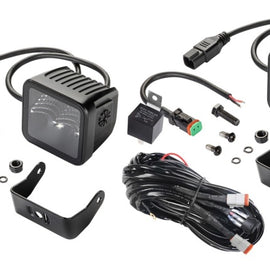 Hella Universal Black Magic 3.2in L.E.D. Cube Kit - Flood Beam
