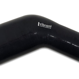 Vibrant 4 Ply Aramid 45 Degree Silicone Transition Hose 2.75in ID x 3in Length In/Out - Black