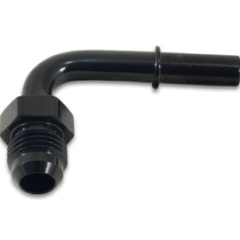Vibrant 90 Degree Aluminum AN to Male Quick Connect Fitting -8AN - 0.375in Barb Size