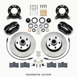 Wilwood Forged Dynalite-M Front Kit 11.30in 1 PC Rotor&Hub 1965-1969 Mustang Disc & Drum Spindle