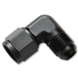 Vibrant -4AN Female to -4AN Male 90 Degree Swivel Adapter (AN to AN) - Anodized Black Only