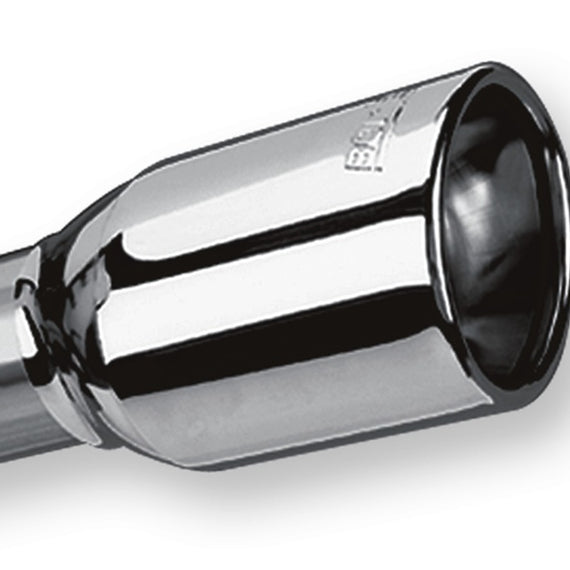 Borla Universal Polished Tip Single Oval Rolled Angle-Cut w/Clamp (inlet 2 1/4in. Outlet 3 5/8 x 2 1