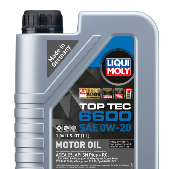 LIQUI MOLY 1L Top Tec 6600 Motor Oil SAE 0W20