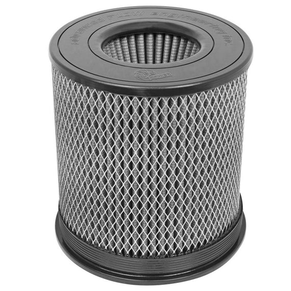 aFe MagnumFLOW Air Filter Pro DRY S 6in Flange x 8 1/8in Base/Top (INV) x 9in H