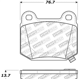 StopTech Street Touring ST-22 2-Piston Rear Caliper Brake Pads