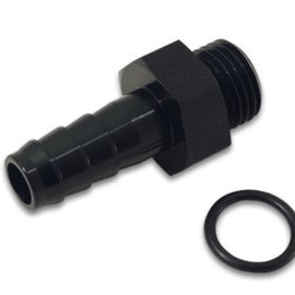 Vibrant Aluminum Male -8AN ORB to 1/2in Barb w/O-Ring - Anodized Black