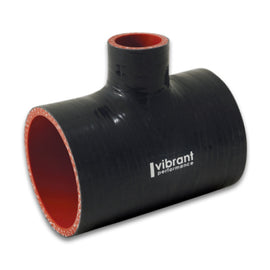 Vibrant Silicone T-Hose Coupler Hose ID 2.50in Overall Length 4in Branch ID 1in