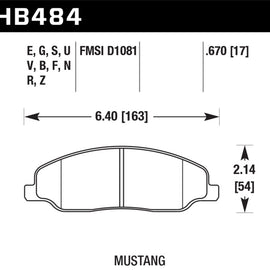 Hawk 05-10 Ford Mustang GT & V6 / 07-08 Shelby GT HP+ Street Front Brake Pads