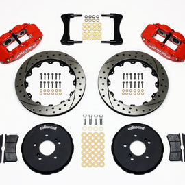 Wilwood Narrow Superlite 6R Front Hat Kit 12.88in Drill Red Honda S2000