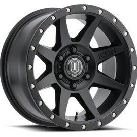 ICON Rebound 17x8.5 6x135 6mm Offset 5in BS 87.1mm Bore Satin Black Wheel