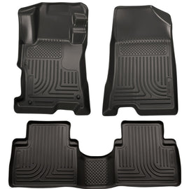 Husky Liners 08-12 Honda Accord (4DR) WeatherBeater Combo Black Floor Liners (One Piece for 2nd Row)