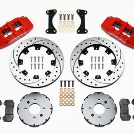 Wilwood Dynapro 6 Front Hat Kit 12.19in Drilled Red 94-01 Honda/Acura w/262mm Disc