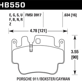 Hawk Porsche Front HP+ Brake Pads