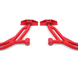 BMR Suspension 05-14 Ford Mustang Lower A-Arms - Red - Non-Adjustable