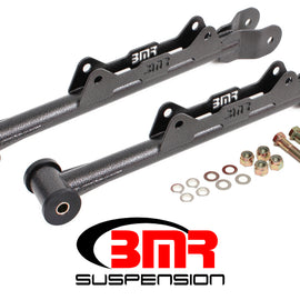 BMR 10-15 5th Gen Camaro Chrome Moly Non-Adj. Rear Lower Control Arms (Delrin) - Black Hammertone