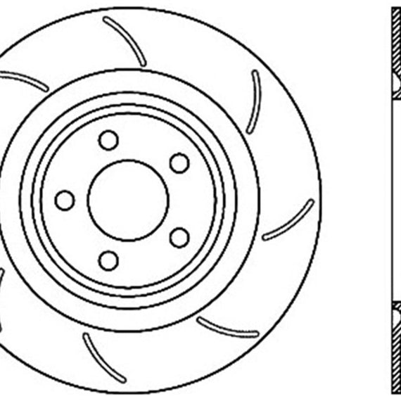 StopTech SportStop 06-09 Chrysler SRT-8 Rear Right Drilled & Slotted Rotor