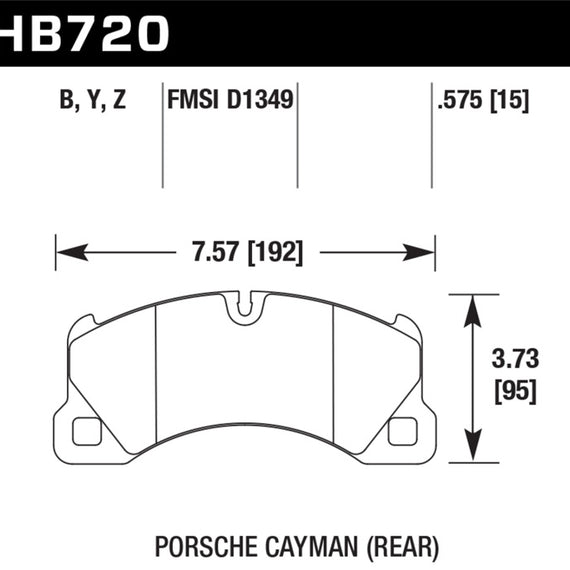 Hawk 10-16 Porsche Panamera / 08-15 Porsche Cayenne Performance Ceramic Street Front Brake Pads