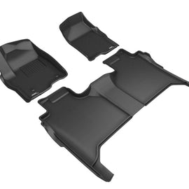 3D MAXpider 2019-2020 Chevrolet Silverado 1500 Kagu 1st & 2nd Row Floormats - Black