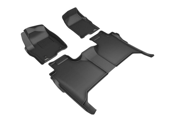 3D MAXpider 2019-2020 Chevrolet Silverado 1500 Kagu 1st & 2nd Row Floormats - Black