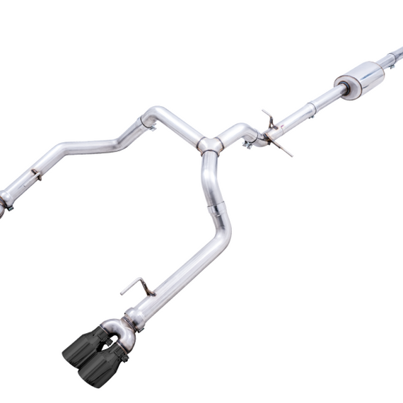 AWE Tuning 4th Gen GM 1500 5.3L 0FG Catback Split Rear Exit (w/ Bumper Cutouts) - Quad Diamond Tips