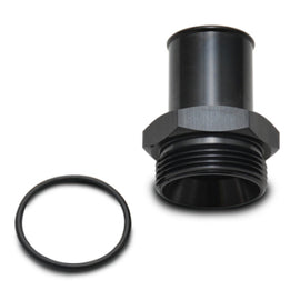Vibrant 1.25in Hose Barb to 16 ORB Male w/ O-Ring - Black Anodized Aluminum
