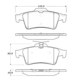 StopTech Street Touring 07-09 Mazdaspeed3 / 06-07 Mazdaspeed6 Rear Brake Pads