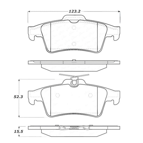 StopTech Street Touring 07-09 Mazdaspeed3 / 06-07 Mazdaspeed6 Rear Brake Pads