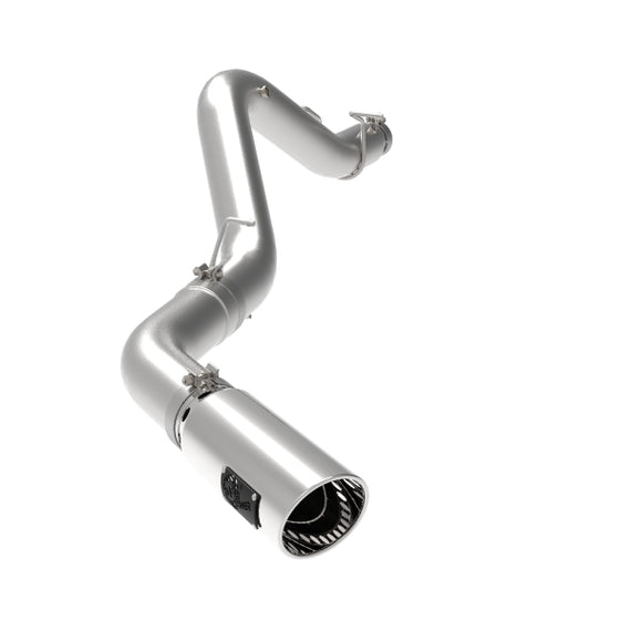 aFe Large Bore-HD 5 IN 409 SS DPF-Back Exhaust System w/Polished Tip 20-23 GM Truck V8-6.6L