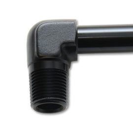 Vibrant 1/8 NPT to 1/4in Barb Straight Fitting 90 Deg Adapter - Aluminum