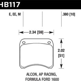 Hawk AP Racing CP3696 Blue 9012 Race Brake Pads