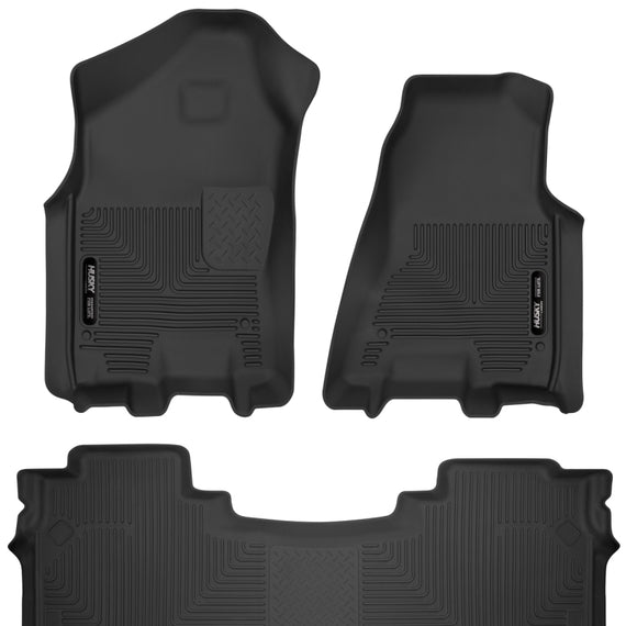 Husky Liners 19-22 Dodge Ram 1500 Crew Cab X-Act Contour Front & Second Seat Floor Liners - Black