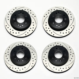 Wilwood Rotor Kit Front/Rear-Drilled 65-82 Corvette C2/C3 (1Pc Rotors)