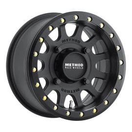 Method MR401 UTV Beadlock 14x7 / 4+3/13mm Offset / 4x156 / 132mm CB Matte Black Wheel