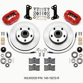 Wilwood Forged Dynalite-M Front Kit 11.00in 1 PC Rotor&Hub Red 67-69 Camaro 64-72 Nova Chevelle