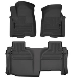 Husky Liners 19-24 Chevy Silverado1500/GMC Sierra1500 X-Act Front + 2nd Seat Floor Liner Set-Black