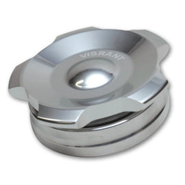 Vibrant 2in OD Aluminum Weld Bungs w/ Polished Aluminum Threaded Cap (incl. O-Ring)