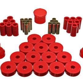 Energy Suspension 55-75 Jeep CJ5/CJ6 Red Hyper-Flex Master Bushing Set