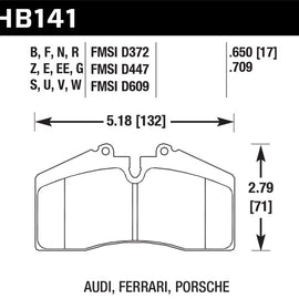 Hawk Audi/Porsche Rear AND ST-40 Performance Ceramic Street Brake Pads